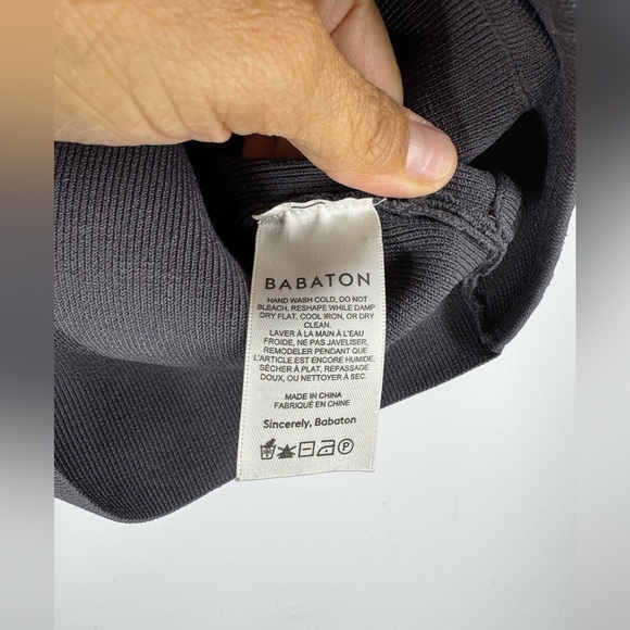 Babaton dark grey Quillon crop top medium excellent condition - Picture 4 of 5